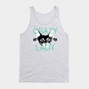 crazy cat lady blue Tank Top